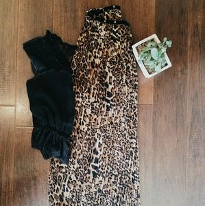 🌵 Festival Style - Studded Leopard Maxi Skirt